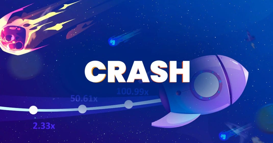 Crash Game 博弈遊戲畫面，Stake 原創的倍數上升與崩潰機制遊戲